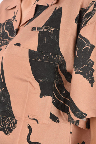 Camicia a Maniche Corte Stampata