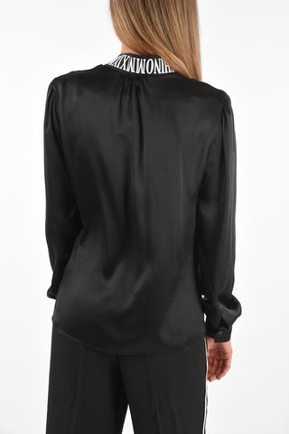 COUTURE! Logoed Tie Neck Blouse