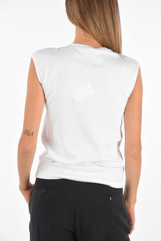 Sleeveless Top with Sequined Details