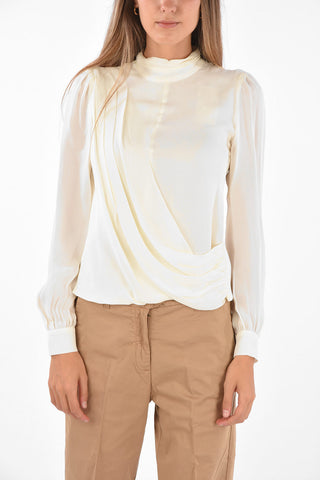 Silk Draped Blouse