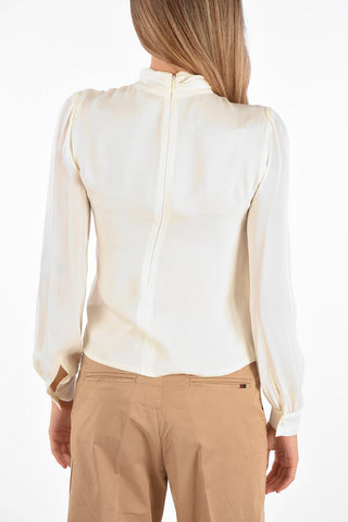 Silk Draped Blouse