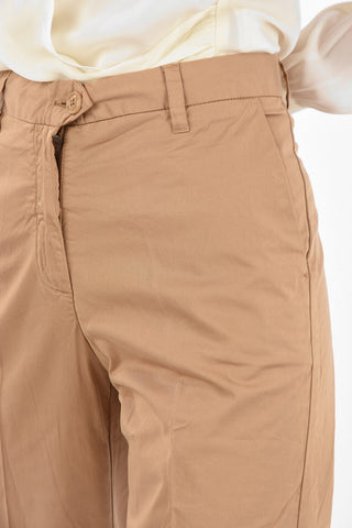 Cuffed Hem High Waist Pants