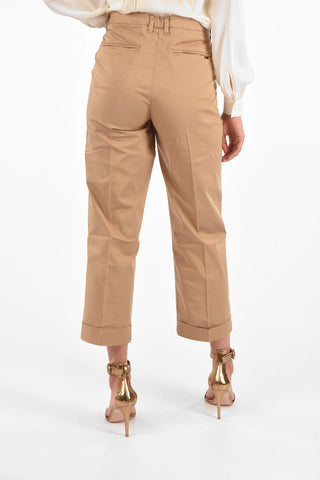 Cuffed Hem High Waist Pants