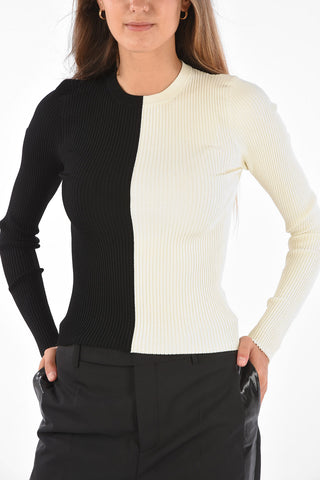 Ribbed Two Tone KREWY Sweater