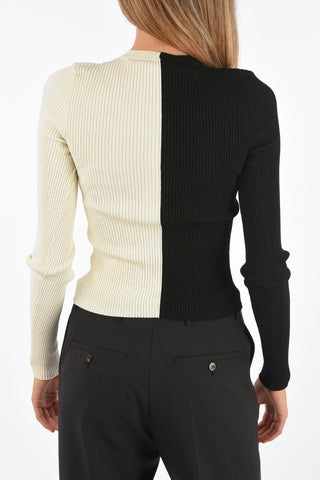 Ribbed Two Tone KREWY Sweater