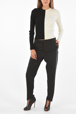 Ribbed Two Tone KREWY Sweater