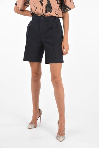 Double Pleated Shorts with Belt Loops