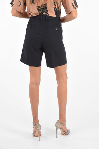 Double Pleated Shorts with Belt Loops