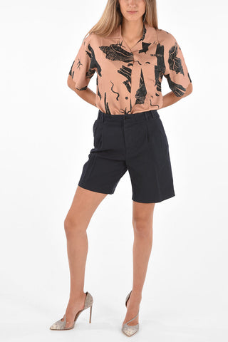 Double Pleated Shorts with Belt Loops