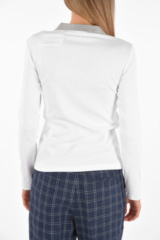 Long Sleeve Jewel Collar T-Shirt