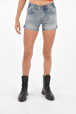 Denim Stone Washed Hot Pants