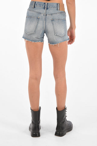 Denim Stone Washed Hot Pants