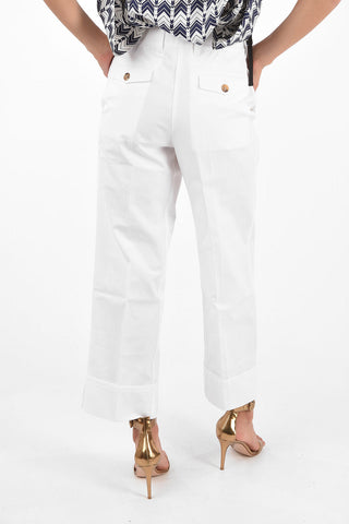 Cotton Cuffed Hem Pants