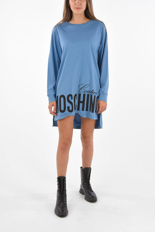 COUTURE! Logo Printed Long Sleeve Dress