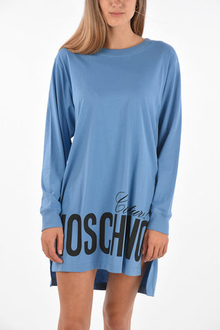 COUTURE! Logo Printed Long Sleeve Dress