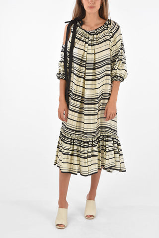 Striped DURALAS Peplo Hem Dress