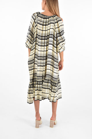Striped DURALAS Peplo Hem Dress