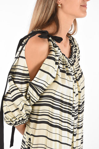 Striped DURALAS Peplo Hem Dress