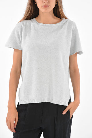 Knitted T-Shirt with Sequined Details