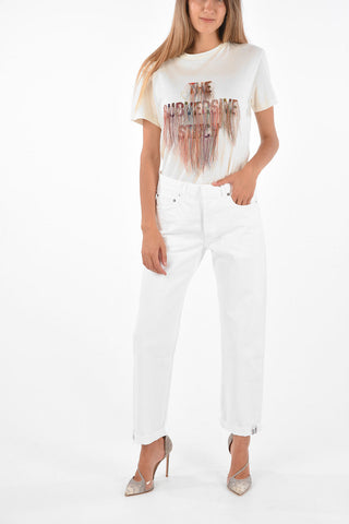 Cuffed Hem Straigh Fit Jeans