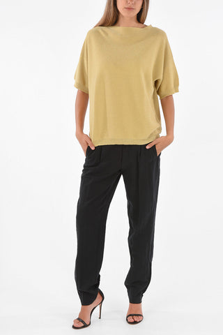T-Shirt in Maglia con Dettagli in Lurex