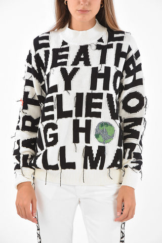 WE ARE THE WEATHER Pullover in Cotone Distressed 