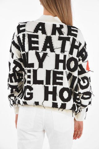 WE ARE THE WEATHER Pullover in Cotone Distressed 