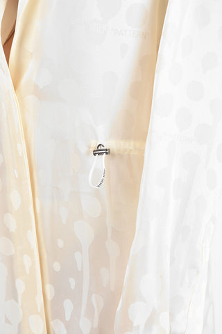 Drawstring Jaquard OFF-WHITE PATTERN Shirtdress