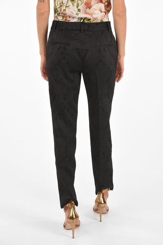 Paisley Jacquard High Waist Pants