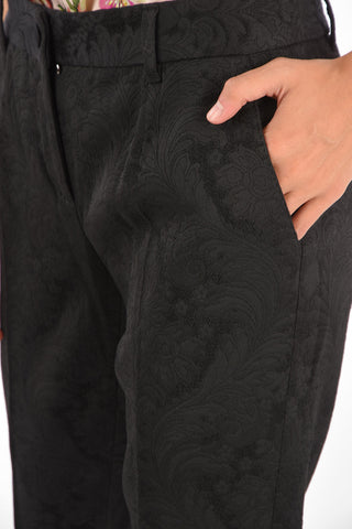 Paisley Jacquard High Waist Pants