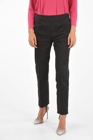 Shantung Silk GIAPPO High Waist Pants