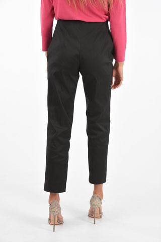 Shantung Silk GIAPPO High Waist Pants