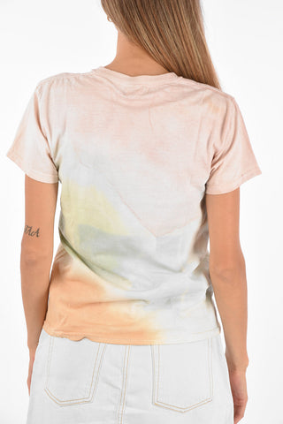 CHARLIE ENGMAN Tie Dye T-Shirt with Jewel Application