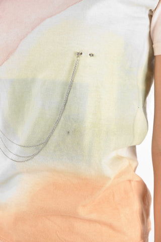 CHARLIE ENGMAN Tie Dye T-Shirt with Jewel Application