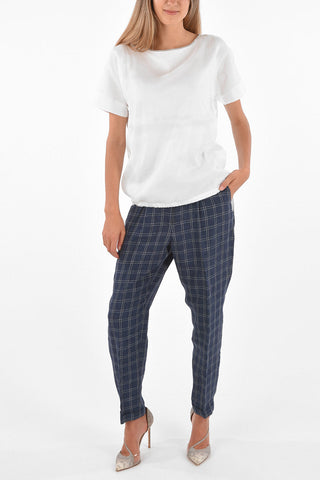 T-Shirt in Tulle con Girocollo Gioiello