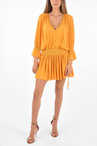 Drawstring Long Sleeve Dress