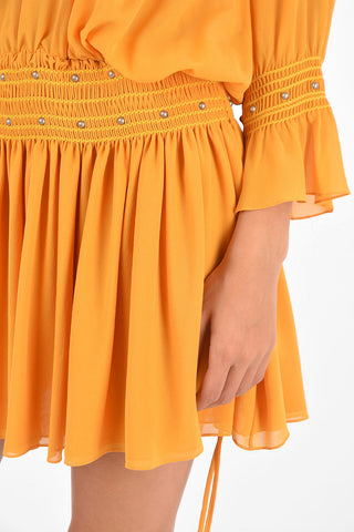 Drawstring Long Sleeve Dress