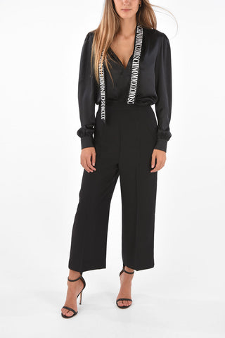 Pantaloni Wide Leg Crop