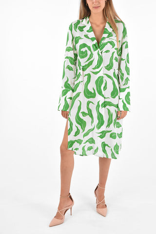 Drawstring LEAVE ILLUSION Shirtdress