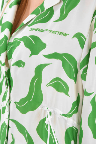 Drawstring LEAVE ILLUSION Shirtdress
