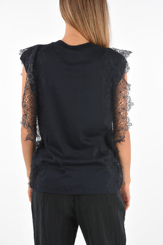 Lace Trimming Sleeveless Top