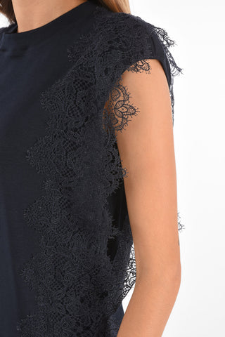 Lace Trimming Sleeveless Top
