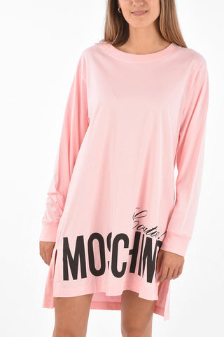 COUTURE! Logo Printed Long Sleeve Dress