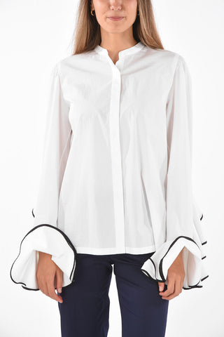 Camicia Coreana CALFUR con Maniche Drappeggiate