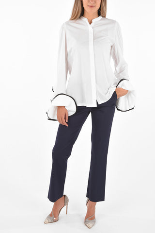 Camicia Coreana CALFUR con Maniche Drappeggiate