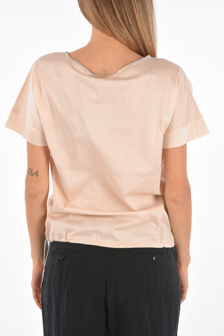 Tulle Jewel Crew-Neck T-Shirt