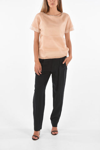 Tulle Jewel Crew-Neck T-Shirt