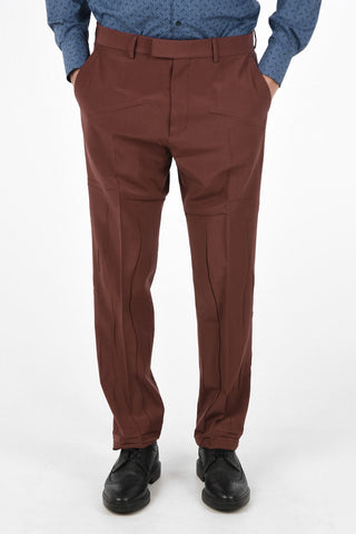 Wool No Hem Pants with Hidden Closure