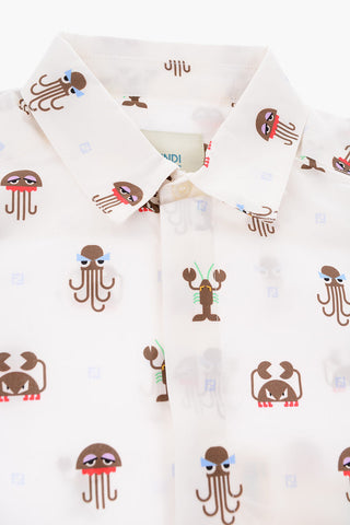 Camicia Stampata in Popeline