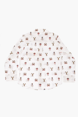 Camicia Stampata in Popeline